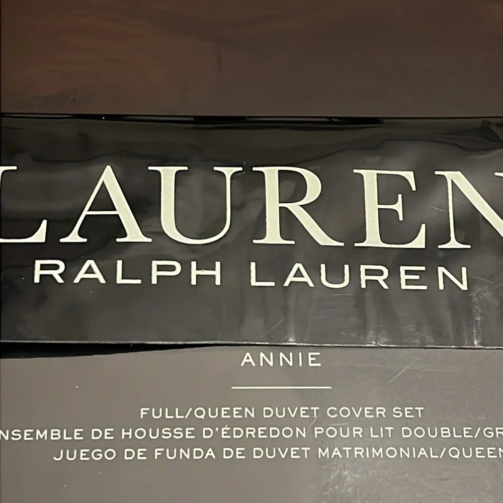 Ralph Lauren Annie Full / Queen Duvet Set new blue Duvet and 2 Standard Shams